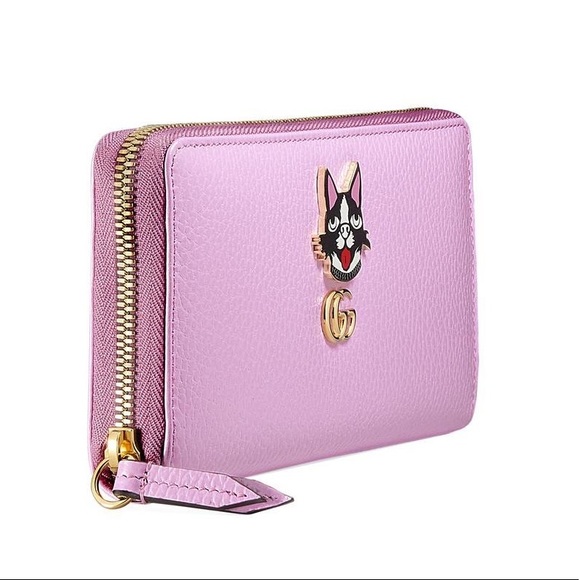 Gucci Limited Ed. Marmont Bosco Pink Zip Wallet - Picture 2 of 11